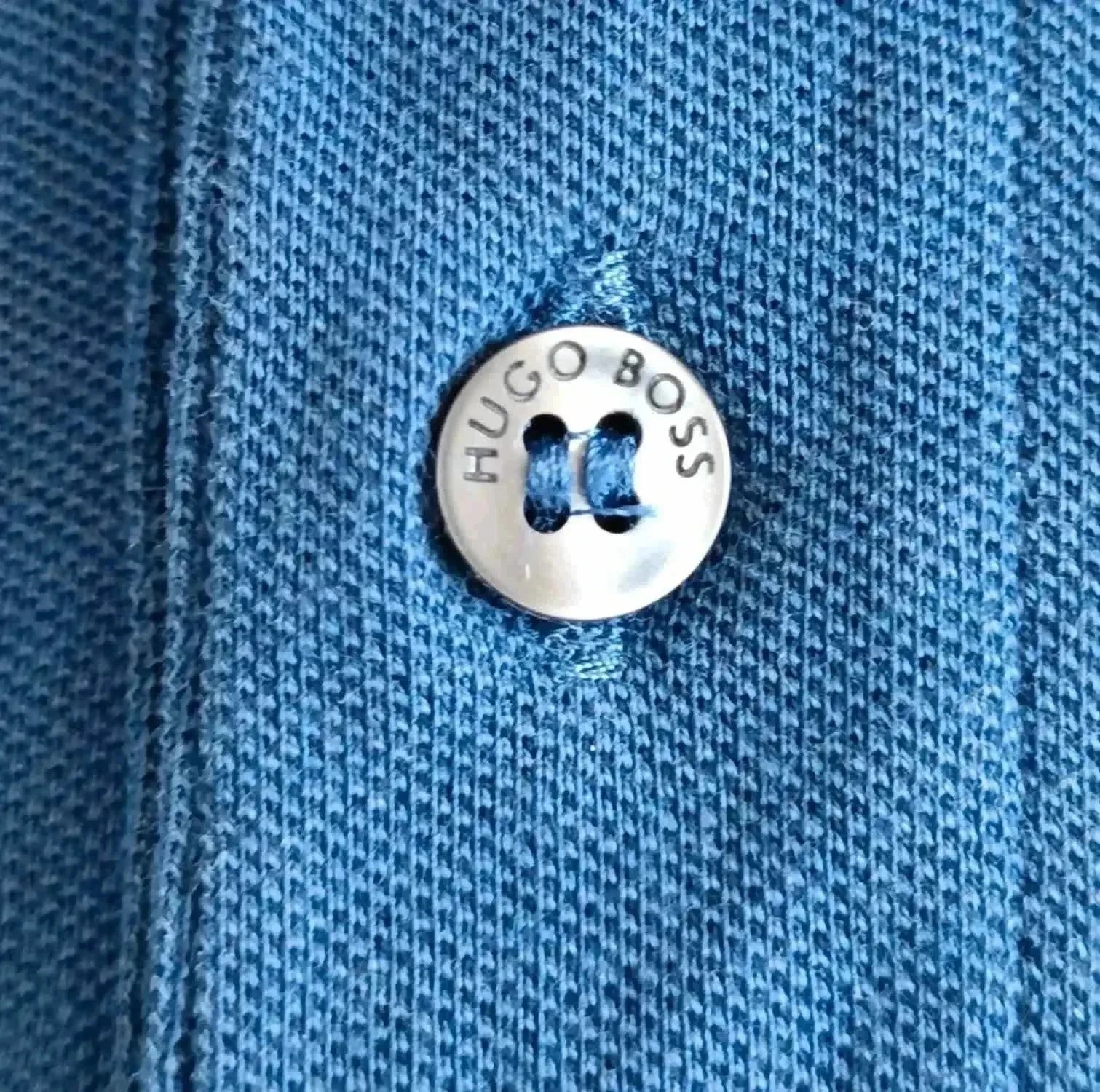 Hugo Boss blue Polo with embroidered Logo Size S – photo 6